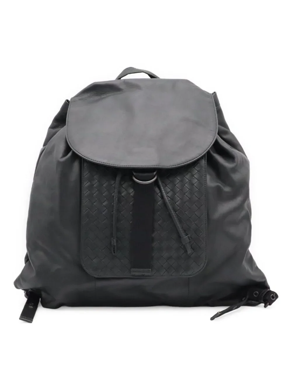 Bottega Veneta Intrecciato Backpack Calf Leather Black